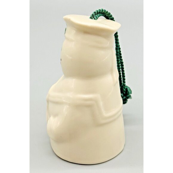 Belleek Sailor Snowman Christmas Ornament 1999 Bell Made In Ireland B2411 - Picture 6 of 9